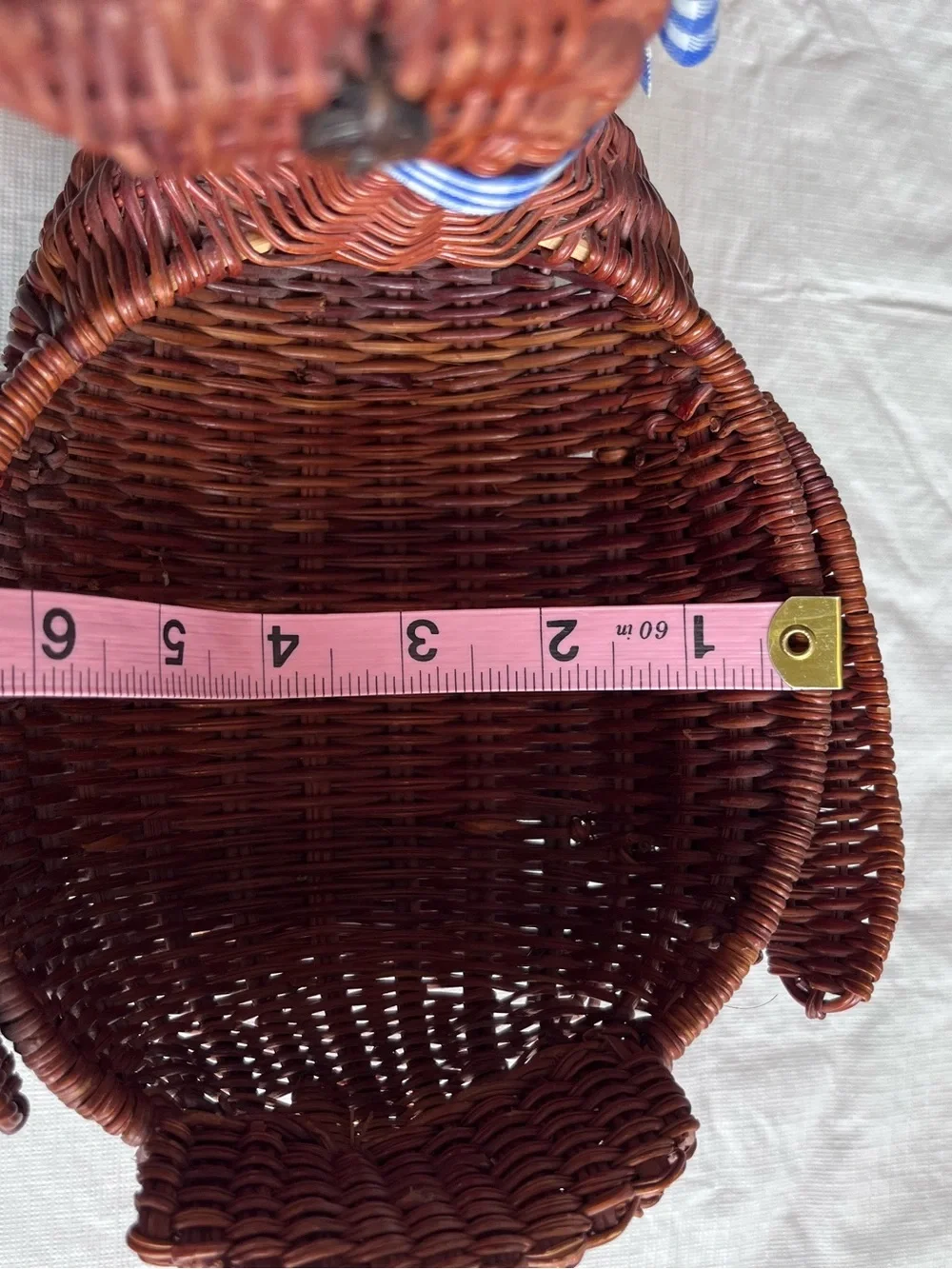 Vintage Duck Wicker Woven Basket 80’s 90’s
